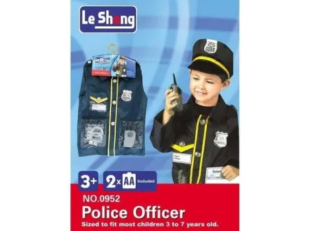 Strój Przebranie Policjanta + Akcesoria Odznaka