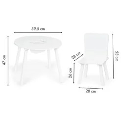 Stół stolik +2 krzesła meble dla dzieci komplet Ecotoys