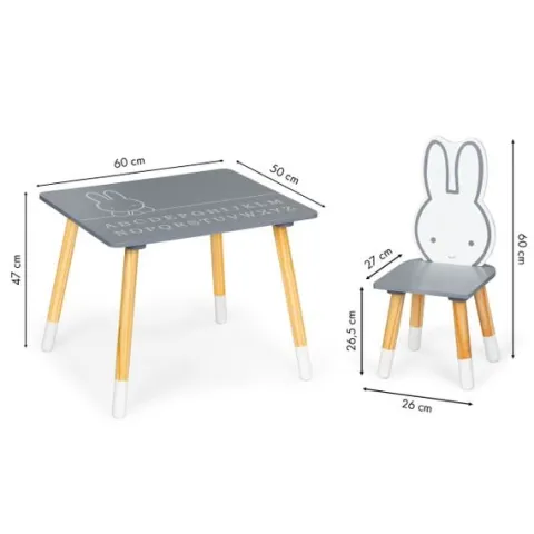 Stół stolik +2 krzesła meble dla dzieci zestaw Ecotoys