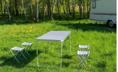 stół turystyczny 4 krzesła składany kemping piknik
