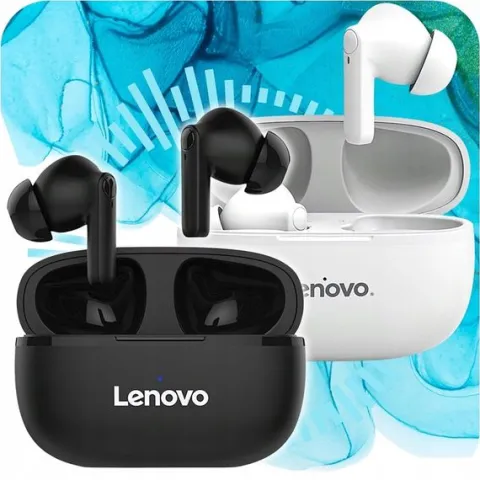 SŁUCHAWKI BEZPRZEWODOWE BLUETOOTH LENOVO HT05 Z POWERBANKIEM NOWY MODEL 5.1