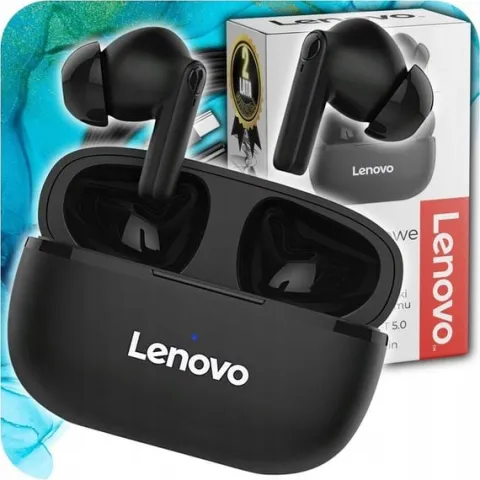 SŁUCHAWKI BEZPRZEWODOWE BLUETOOTH LENOVO HT05 Z POWERBANKIEM NOWY MODEL 5.1
