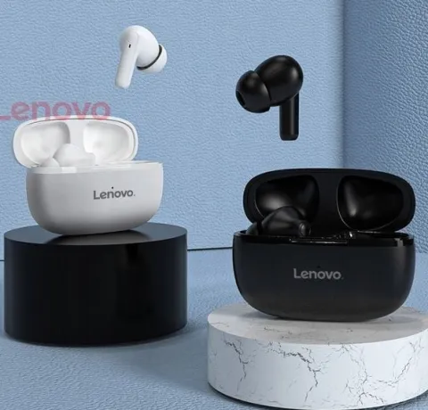 SŁUCHAWKI BEZPRZEWODOWE BLUETOOTH LENOVO HT05 Z POWERBANKIEM NOWY MODEL 5.1
