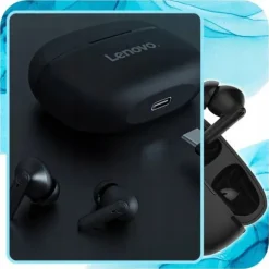 SŁUCHAWKI BEZPRZEWODOWE BLUETOOTH LENOVO HT05 Z POWERBANKIEM NOWY MODEL 5.1