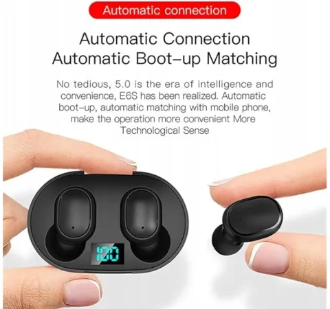 Słuchawki bluetooth E6s różowy