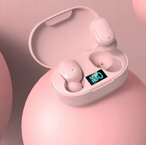Słuchawki bluetooth E6s różowy