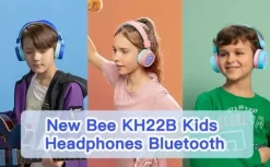 SŁUCHAWKI DLA DZIECI NEW BEE KH22B BEZPRZEWODOWE SKŁADANE LED BLUETOOTH 32h