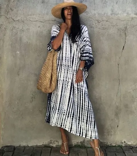 Sukienka PAREO na plażę PLAŻOWE długa LETNIA narzutka tunika BOHO