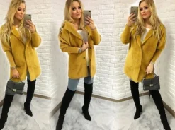 Sweter ALPAKI kurtka WEŁNA MODNE KOLORY oversize