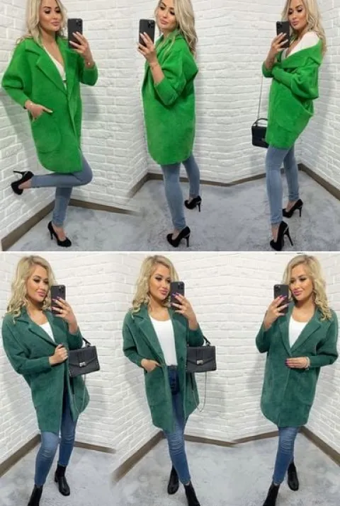 Sweter ALPAKI kurtka WEŁNA MODNE KOLORY oversize