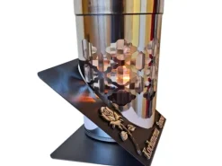 SYN SYNOWI ZNICZ LAMPION SOLARNY SOLAR FOTOWOLTAICZNY TUBA RÓŻA SREBRO