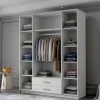 Szafa ADA I 160 cm - pojemna garderoba - KASZMIR+ZŁOTY