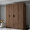 Szafa ADA I 160 cm - pojemna garderoba - ORZECH WARMIA+CZARNY