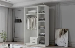 Szafa ADA I 120 cm - pojemna garderoba - CZARNY+CZARNY
