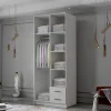 Szafa ADA I 80 cm - pojemna garderoba - CZARNY+CZARNY