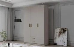 Szafa ADA I 120 cm - pojemna garderoba - KASZMIR+ZŁOTY