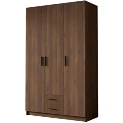 Szafa ADA I 120 cm - pojemna garderoba - ORZECH WARMIA+CZARNY