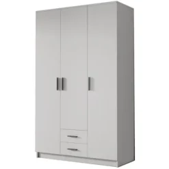Szafa ADA I 120 cm - pojemna garderoba - BIAŁY+CZARNY