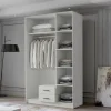 Szafa ADA II 120 cm - pojemna garderoba z lustrem - KASZMIR+CZARNY