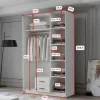 Szafa ADA II 120 cm - pojemna garderoba z lustrem - BIAŁY+ZŁOTY