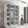 Szafa CALIA II 150 cm z lustrem-pojemna garderoba-CREMONA+ZŁOTY
