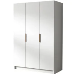 Szafa CALPE I 150 cm-pojemna garderoba-BIAŁY+ZŁOTY