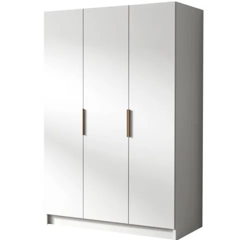 Szafa CALPE I 150 cm-pojemna garderoba-BIAŁY+ZŁOTY