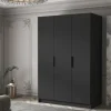 Szafa CALPE I 150 cm-pojemna garderoba-CZARNY+CZARNY