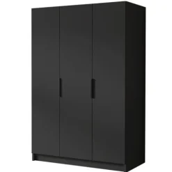 Szafa CALPE I 150 cm-pojemna garderoba-CZARNY+CZARNY