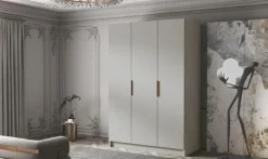 Szafa CALPE I 150 cm-pojemna garderoba-KASZMIR+ZŁOTY