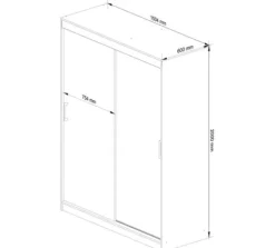 SZAFA PRZESUWNA 150 cm CLP MONO OLCHA