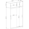 Szafa przesuwna z nadstawką 150 cm 4 drzwi - olcha