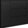 SZAFKA KOMODA 2D3S 120CM CZARNA SZUFLADY DRZWI