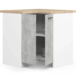SZAFKA KUCHENNA OLIWIA S 90/90cm + BLAT BIAŁA / BETON