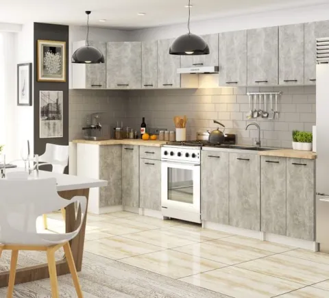 SZAFKA KUCHENNA OLIWIA S 90/90cm + BLAT BIAŁA / BETON