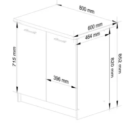 SZAFKA KUCHENNA OLIWIA S 80cm 2D BIAŁA