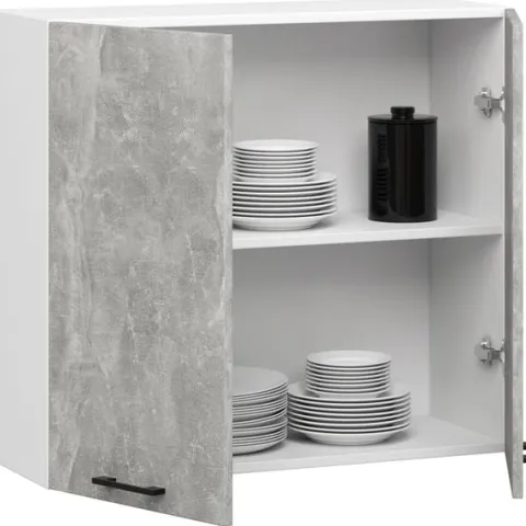 Szafka kuchenna wisząca OLIWIA 80 cm H720 2 drzwi 2 półki - biała beton