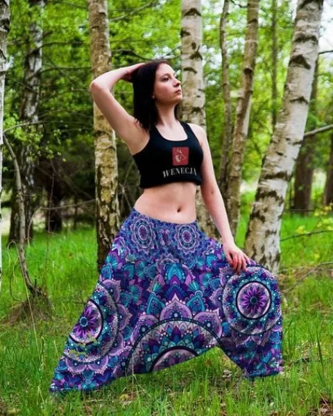 SZARAWARY yoga fittnes duża mandala fiolet Polska