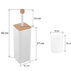 Szczotka do WC tuba wolnostojąca do toalety bambus - Yoka