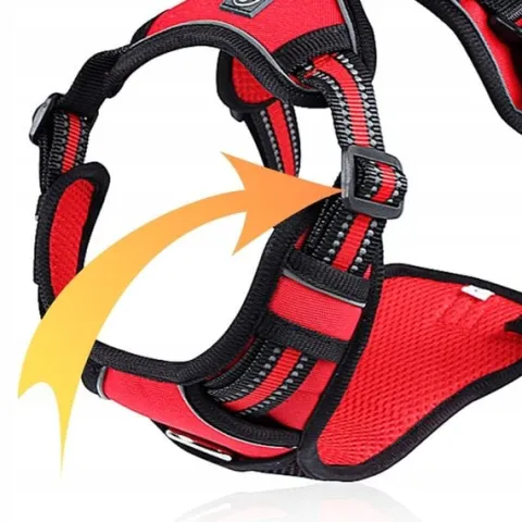SZELKI BEZUCISKOWE typu GUARD dla psa ELITE L red