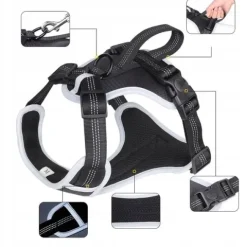 SZELKI dla psa GUARD bezuciskowe TOKYO black S