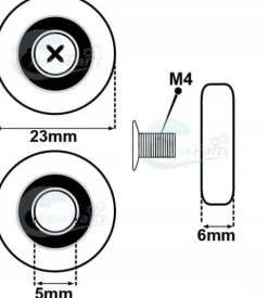 8szt KÓŁKO ROLKI ROLKA DO KABINY PRYSZNICOWEJ 23mm