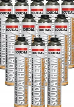 12szt SOUDAL SOUDATHERM klej pianoklej do styropianu XPS EPS
