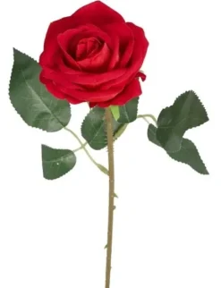 SZTUCZNE KWIATY RÓŻE RÓŻA ZAMSZOWA WELUROWA 46CM