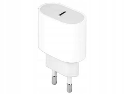 Szybka ładowarka kostka 20w uniwersalna zasilacz usb-c (biała)