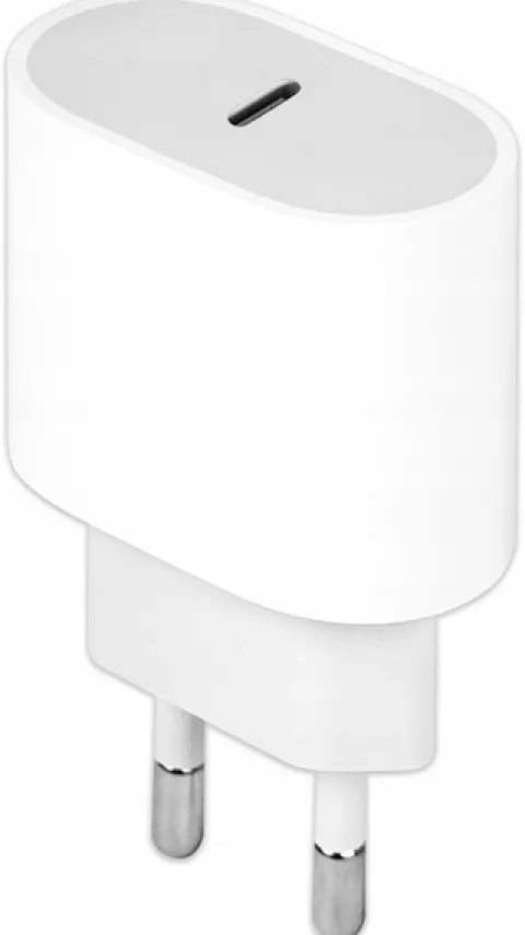 Szybka ładowarka kostka 20w uniwersalna zasilacz usb-c (biała)