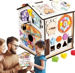 tablica manipulacyjna Domek - kolorowy