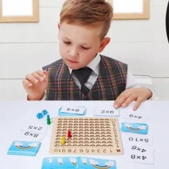 TABLICZKA MNOŻENIA GRA DREWNIANA MONTESSORI DZIECI GRA EDUKACYJNA LOGICZNA