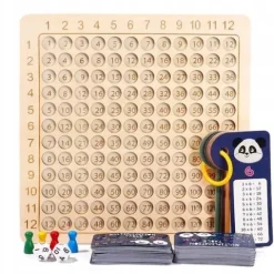 TABLICZKA MNOŻENIA GRA DREWNIANA MONTESSORI DZIECI GRA EDUKACYJNA LOGICZNA