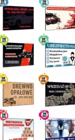 TABLICZKA REKLAMOWA szyld z dibondu nadruk 40x30 cm sprzedaż jajek